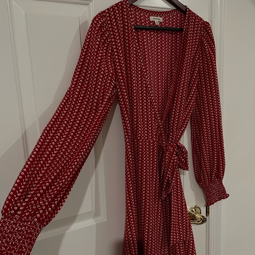Max Studio Floral Wrap Dress